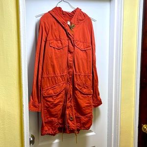 Hooded linen/ cotton casual jacket